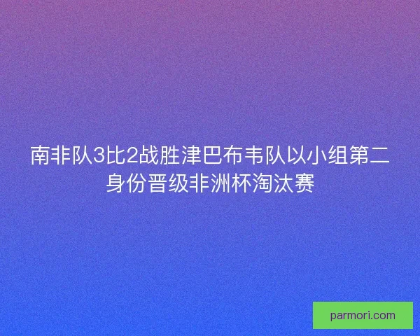 南非队3比2战胜津巴布韦队以小组第二身份晋级非洲杯淘汰赛 南非队3比2战胜津巴布韦队以小组第二身份晋级非洲杯淘汰赛